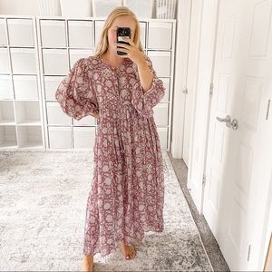 XL Daughters of India Kyra Midi Dress Musk